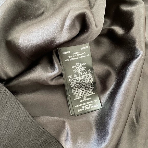 Ted Baker Siiara Frill Cold Shoulder Dress, black size 0 - Picture 8 of 9